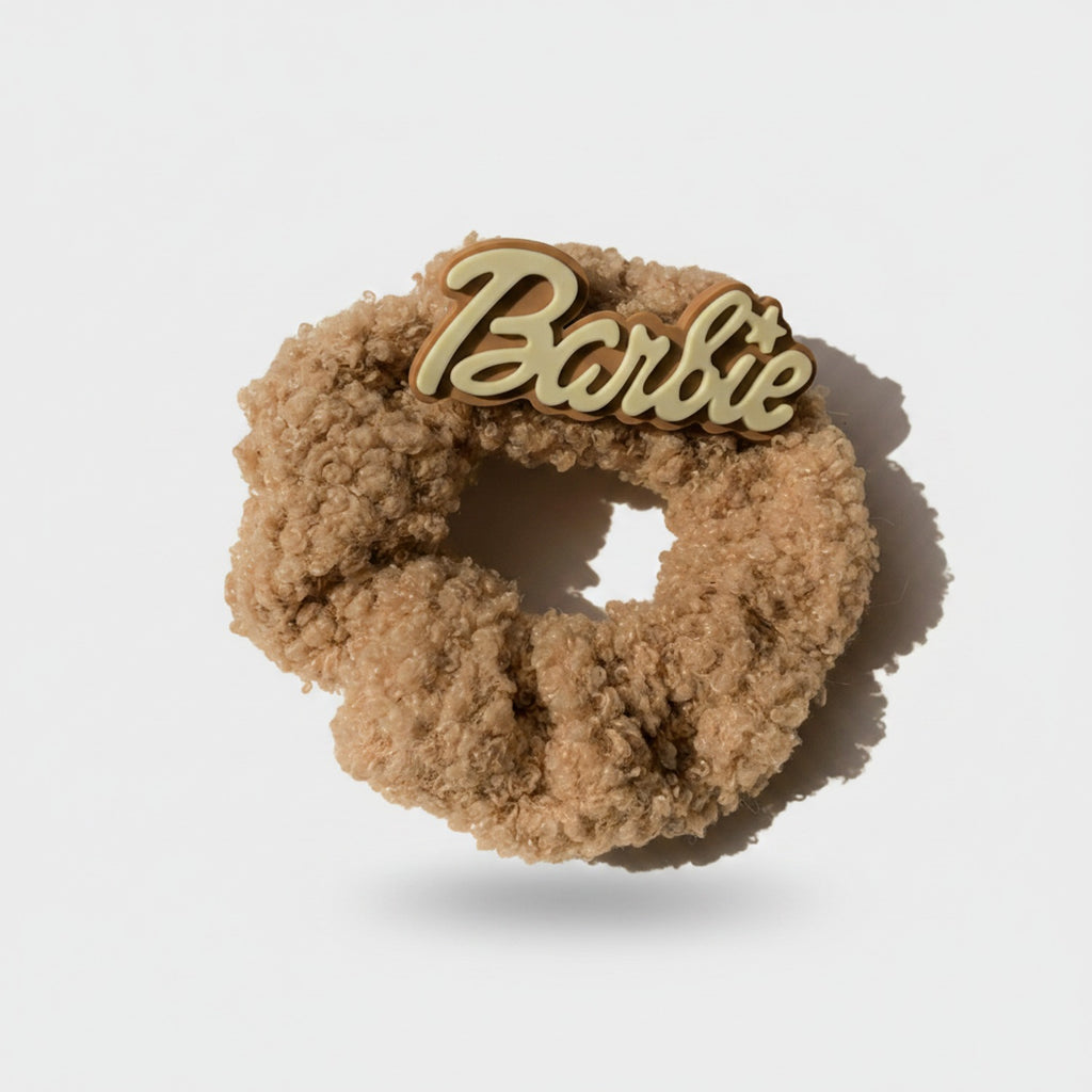 Textured Tan Scrunchie Hair Tie