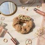 Textured Tan Scrunchie Hair Tie – hair accessories (view 3)