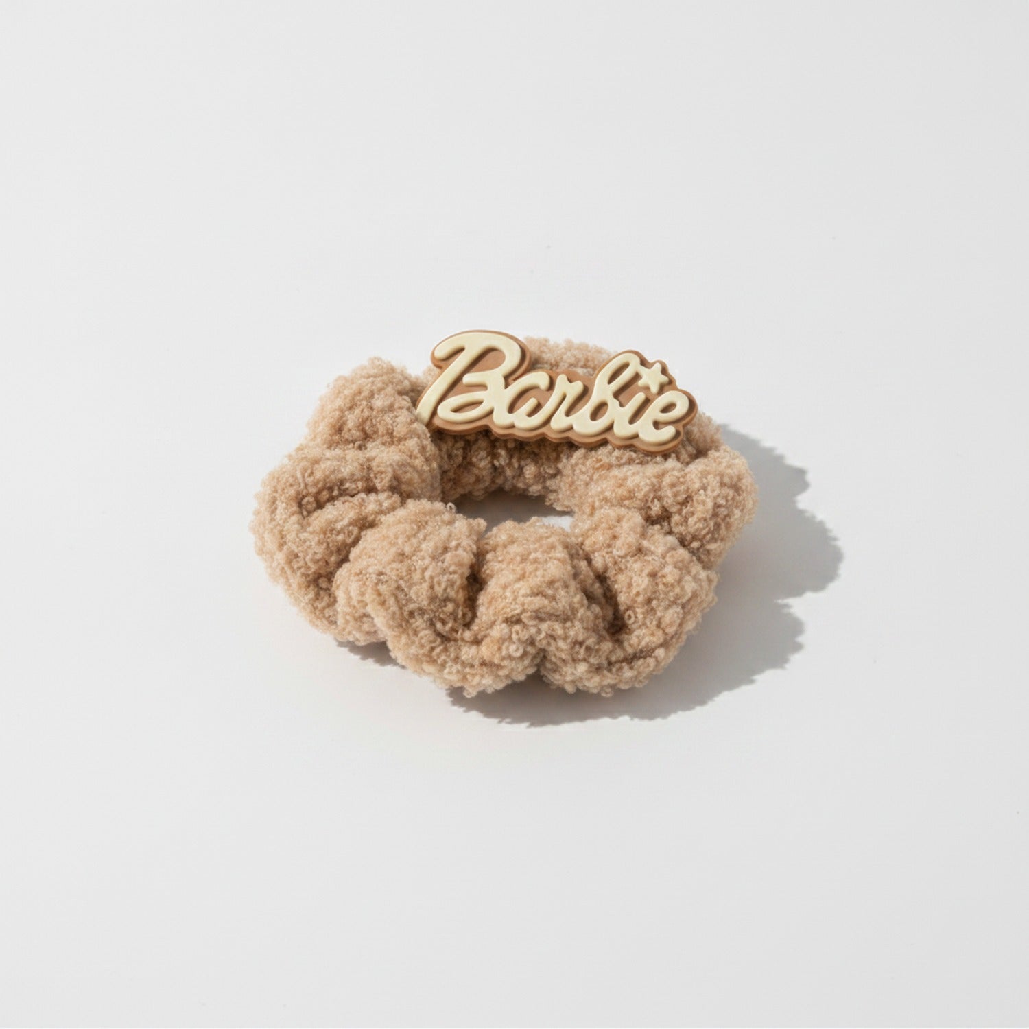 Textured Tan Scrunchie Hair Tie