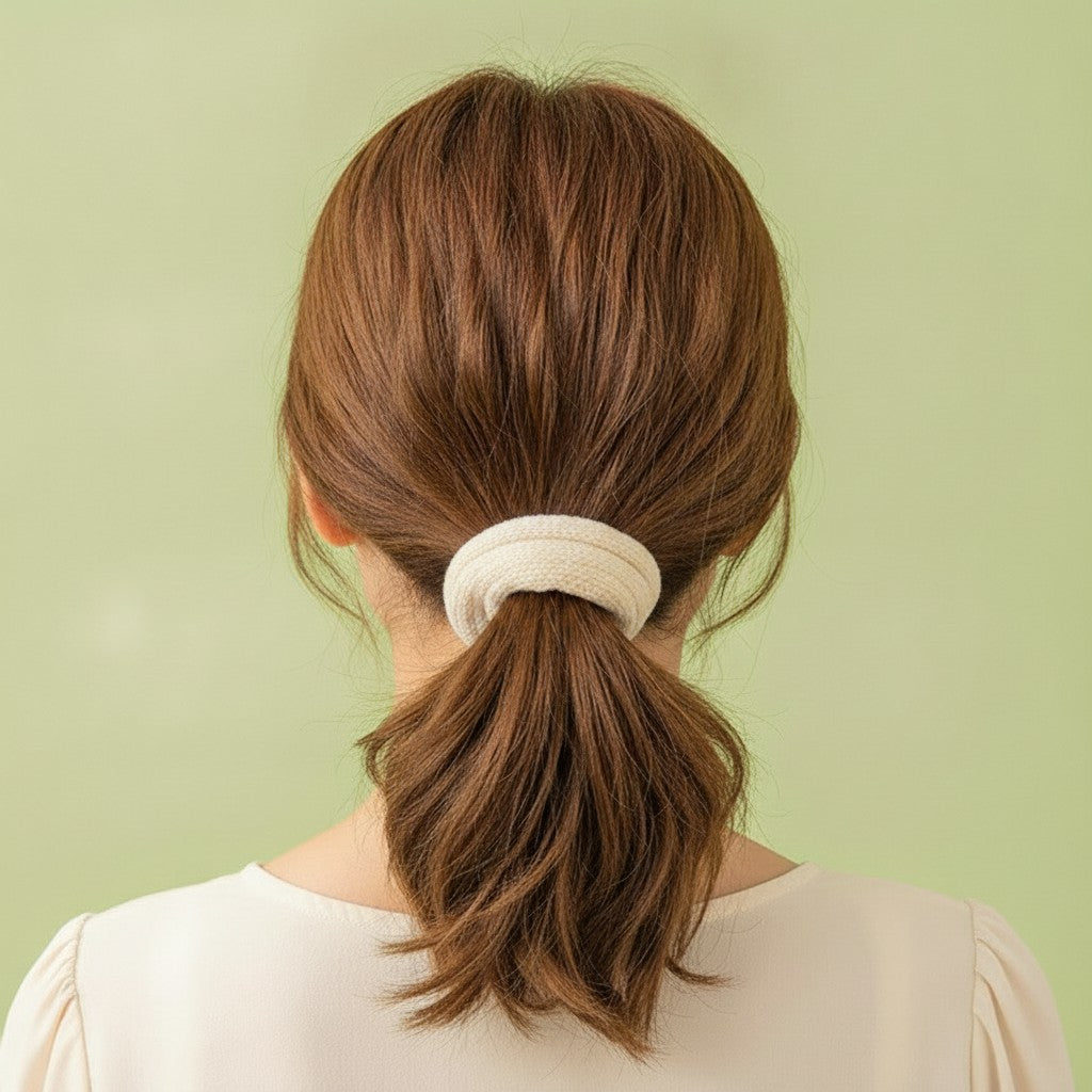 Textured Tan Scrunchie Hair Tie