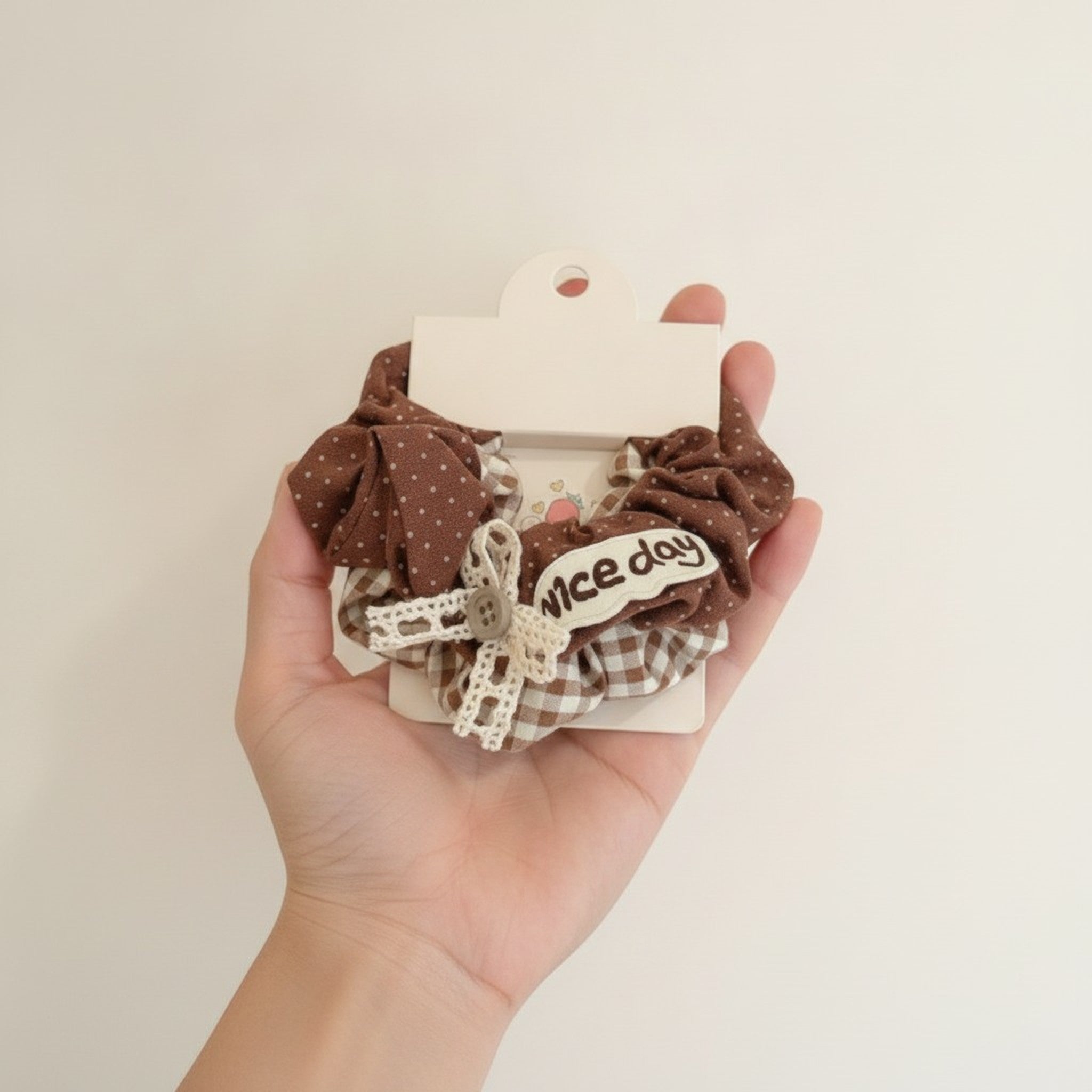 Patterned Fabric Hair Scrunchie Set – hair accessories (view 4)