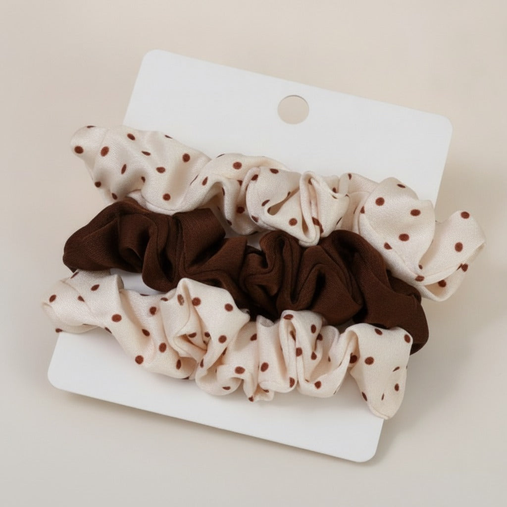 Chic Polka Dot Scrunchie Set – hair accessories (view 1)