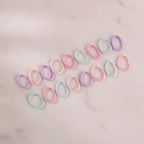 Pastel Flower Hair Ties Set – hair accessories (view 2)