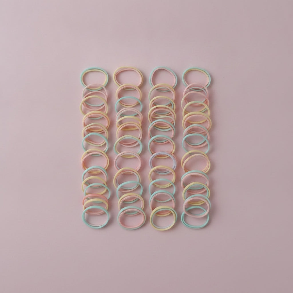 Pastel Flower Hair Tie Bundle – hair accessories (view 2)