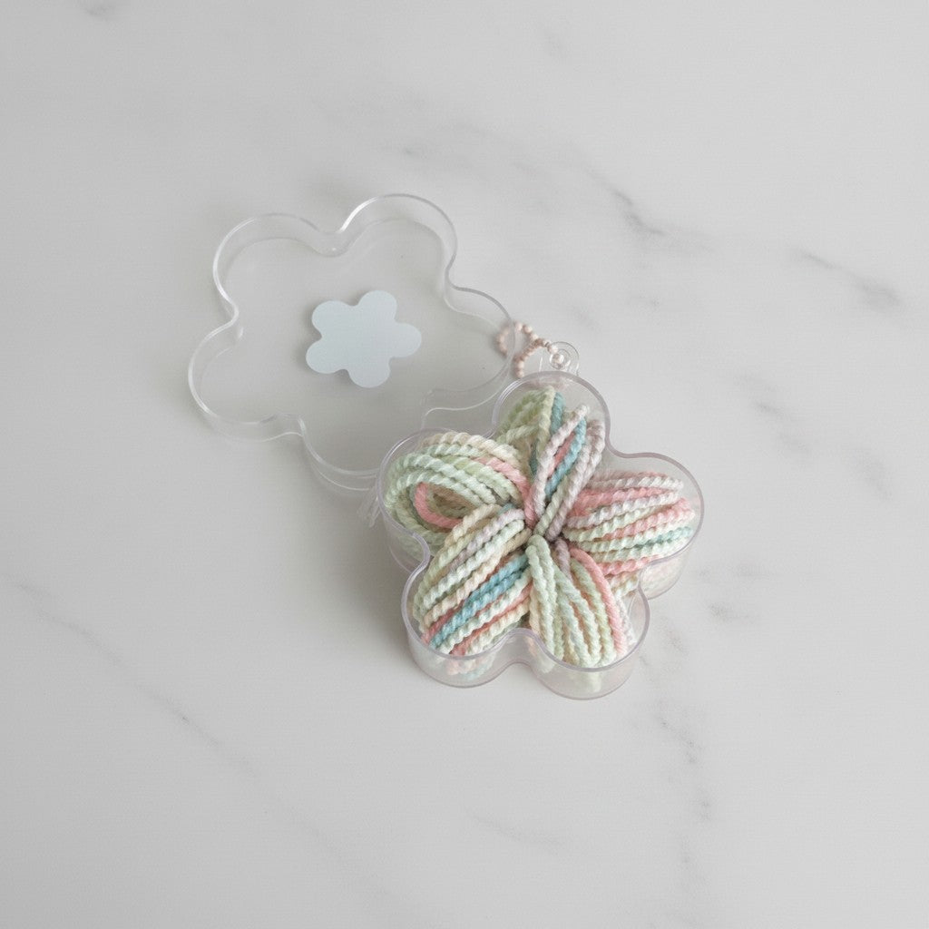 Pastel Spiral Hair Ties Flower Box Set – hair accessories (view 2)