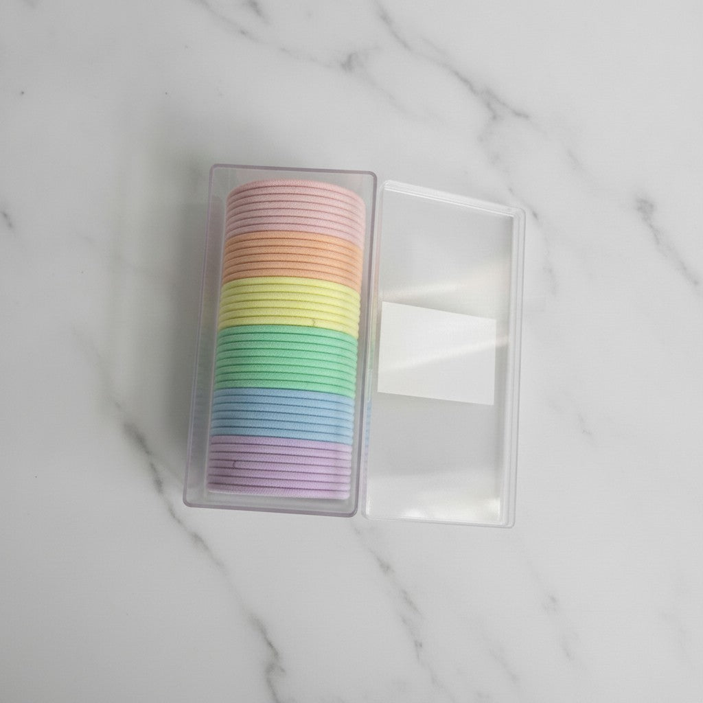 Rainbow Pastel Hair Tie Set – hair accessories (view 2)