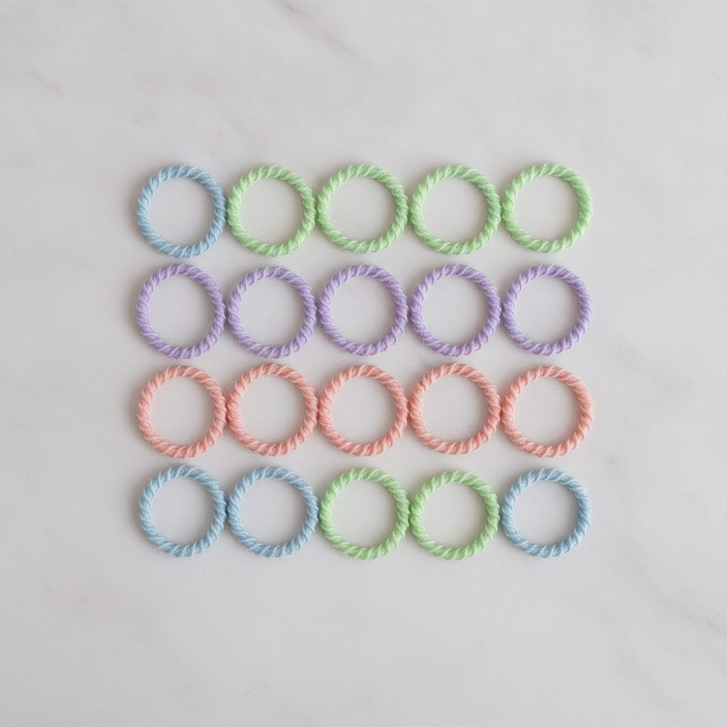 Pastel Floral Hair Tie Set – hair accessories (view 2)