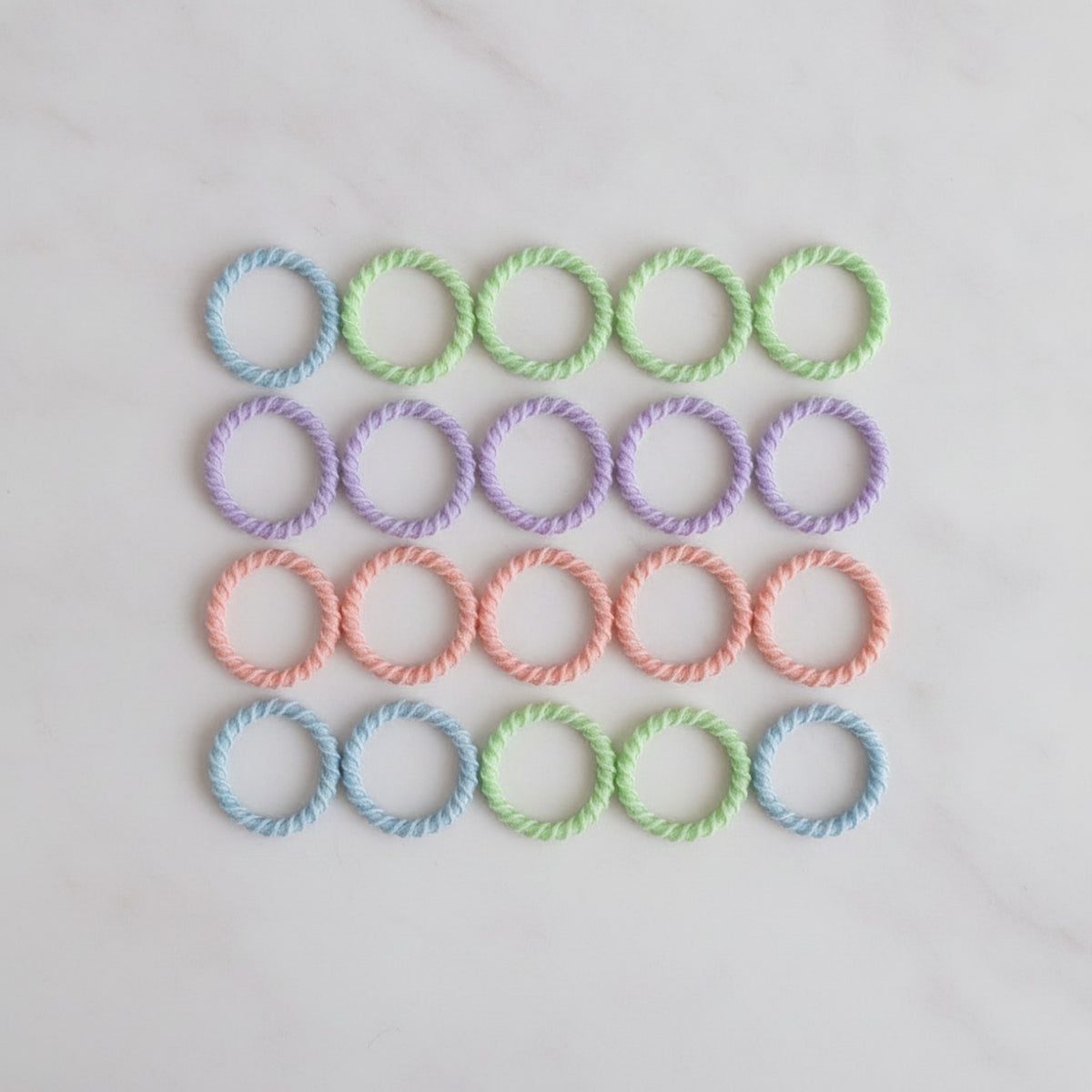 Pastel Floral Hair Tie Set – hair accessories (view 2)