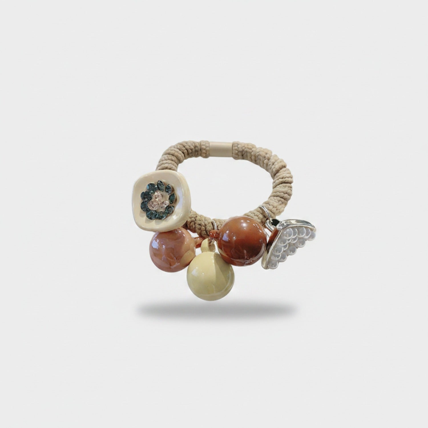 Rope Hair Tie With Charm Dangles
