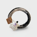 Chunky Knit Scrunchie With Cream Sheep Charm
