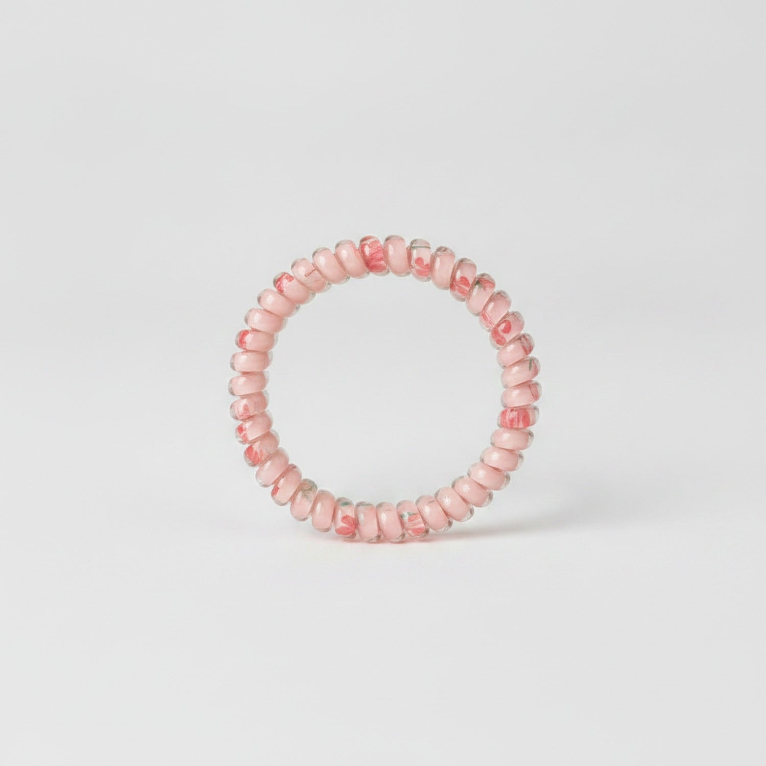 Beaded Hair Tie With Floral Design