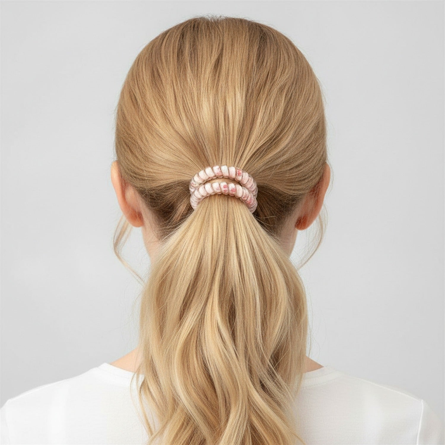 Beaded Hair Tie With Floral Design
