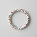 Floral Beaded Hair Tie Scrunchie Set