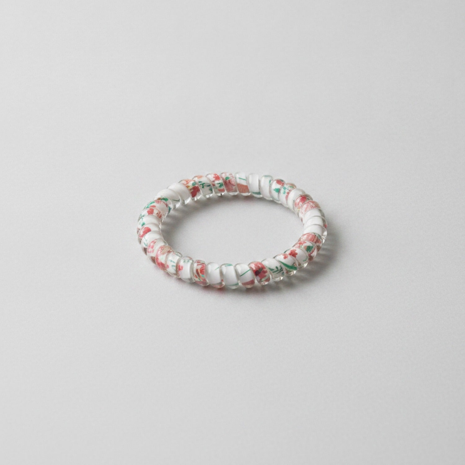 Floral Beaded Hair Tie Scrunchie