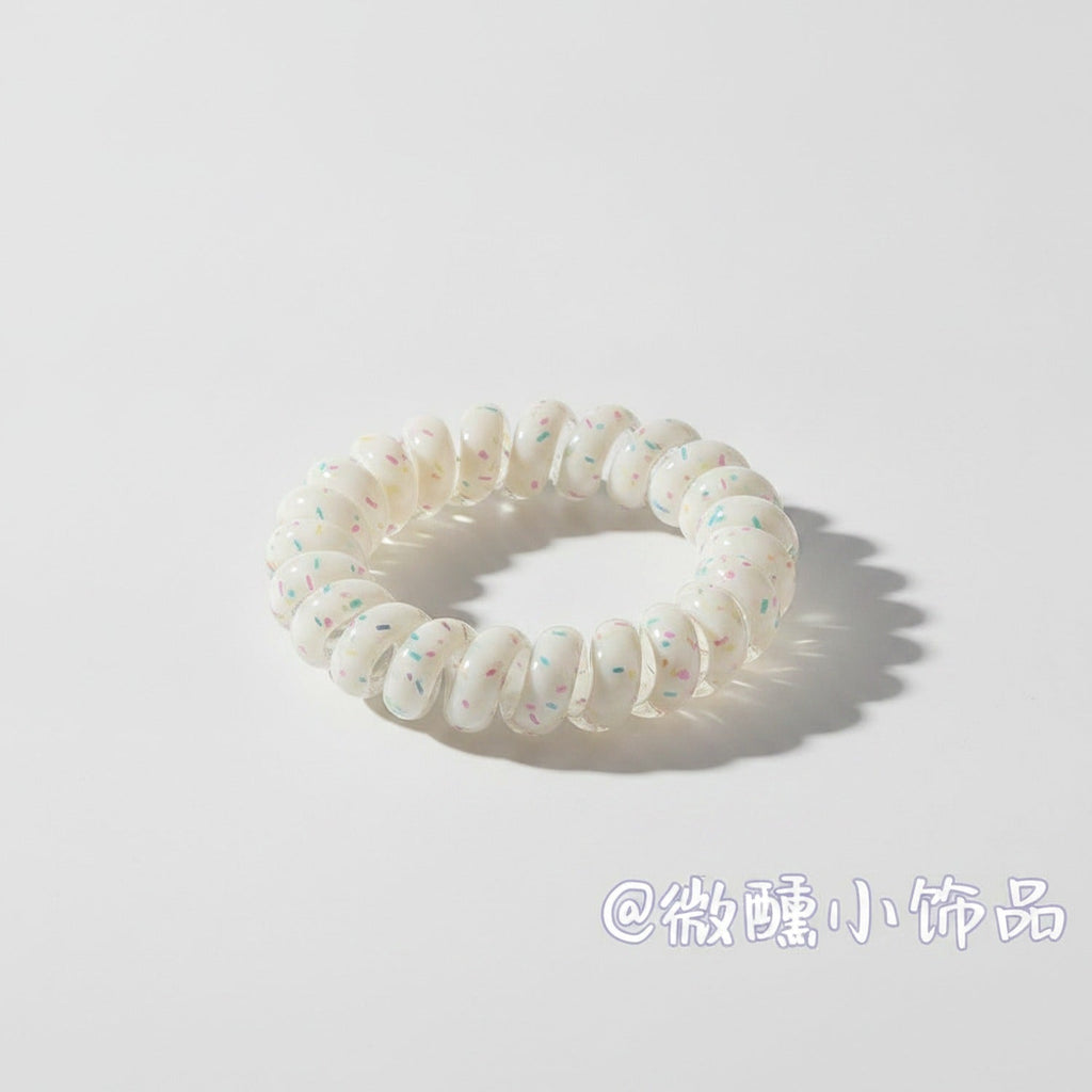 Beaded Pearl Hair Tie Scrunchie – hair accessories (view 1)