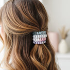Spiral Coil Hair Ties Pastel Rainbow Set
