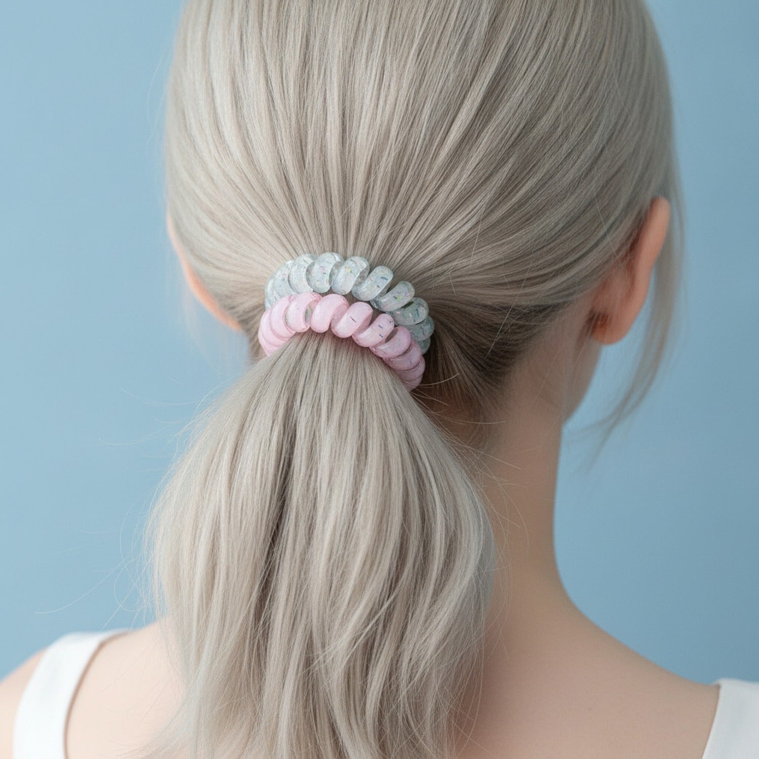 Beaded Hair Tie Scrunchie With Floral Accents