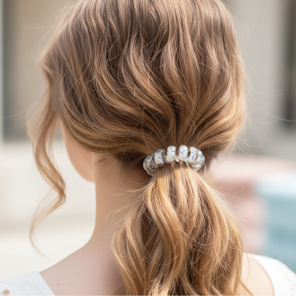 Spiral Hair Ties Colorful Confetti Pack