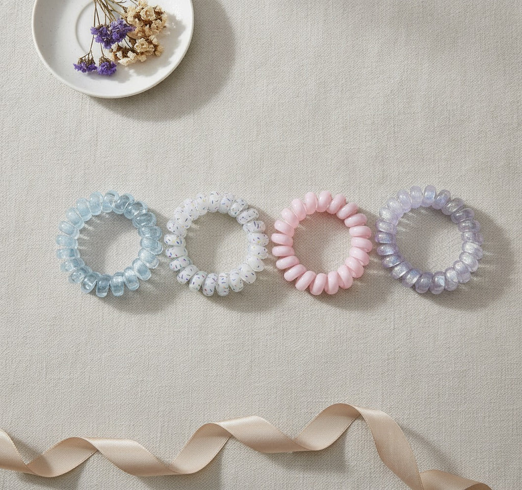 Spiral Hair Ties Colorful Confetti Pack – hair accessories (view 2)