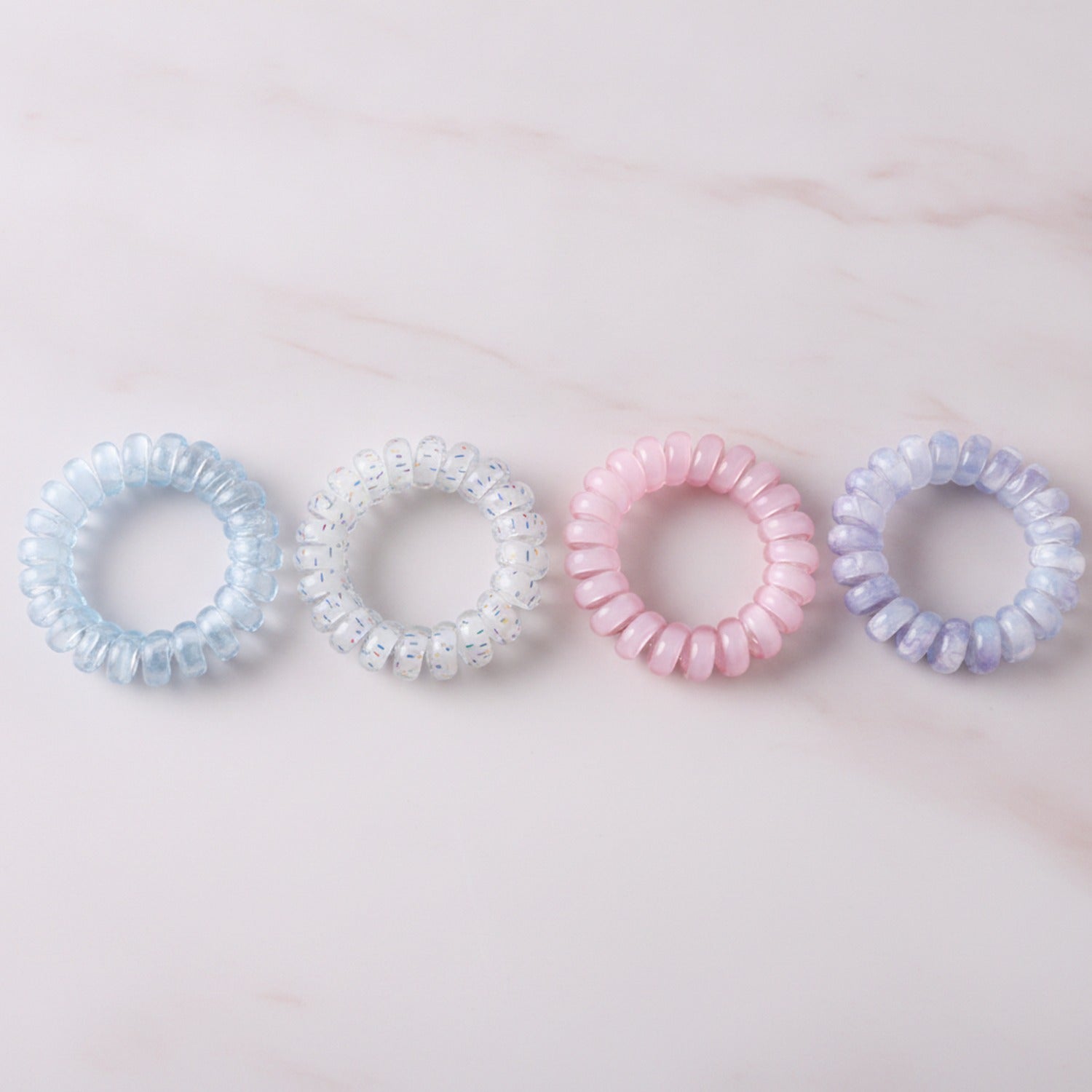Spiral Hair Ties Colorful Confetti Pack