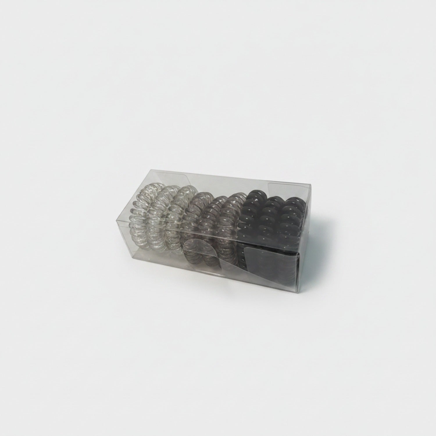 Spiral Hair Coil Set Clear To Black Ombre