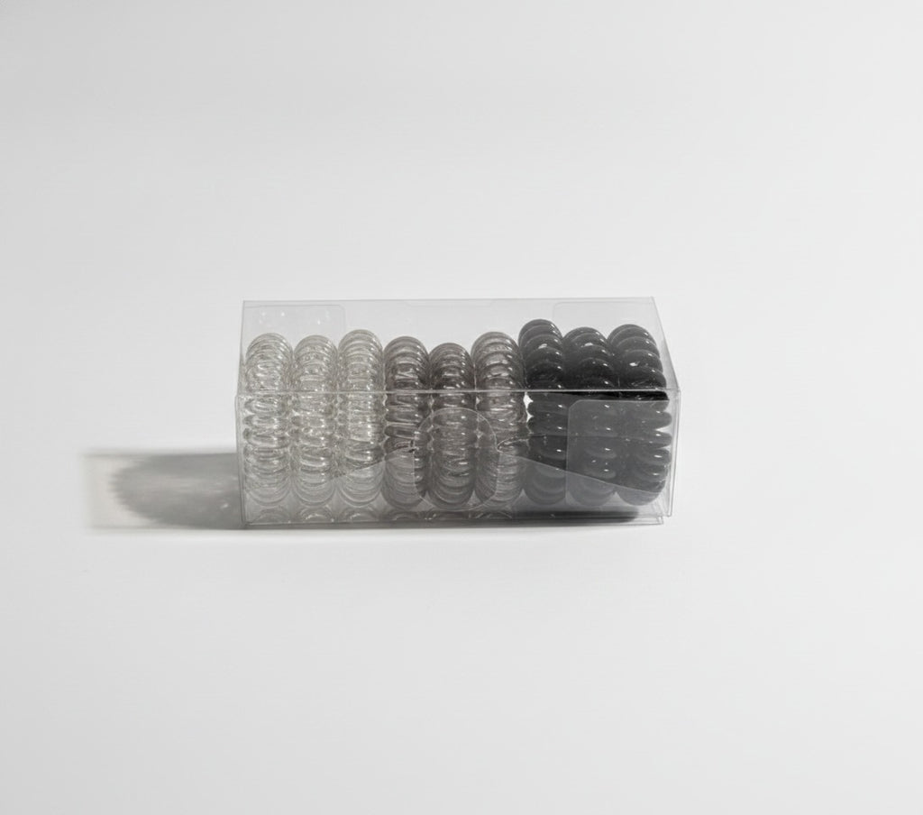 Spiral Hair Coil Set Clear To Black Ombre – hair accessories (view 1)