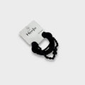 Black Textured Scrunchie Hair Tie Set