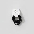 Black Textured Scrunchie Hair Tie Set – hair accessories (view 1)