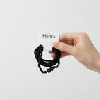 Black Textured Scrunchie Hair Tie Set – hair accessories (view 3)