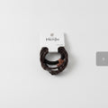 Black Ribbed Hair Band With Brown Heart Charm – hair accessories (view 1)
