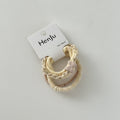 Cream Braided Rope Hair Scrunchie Set – hair accessories (view 1)