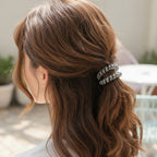 Beaded Metal Spiral Hair Ties Set Four Pack