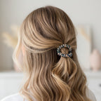 Spiral Beaded Hair Ties Set Blue Floral