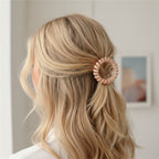 Spiral Coil Hair Ties Beaded Pearl Set