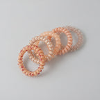 Spiral Coil Hair Ties Beaded Pearl Set – hair accessories (view 1)