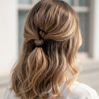 Black Spiral Hair Elastics With Pinwheel Design