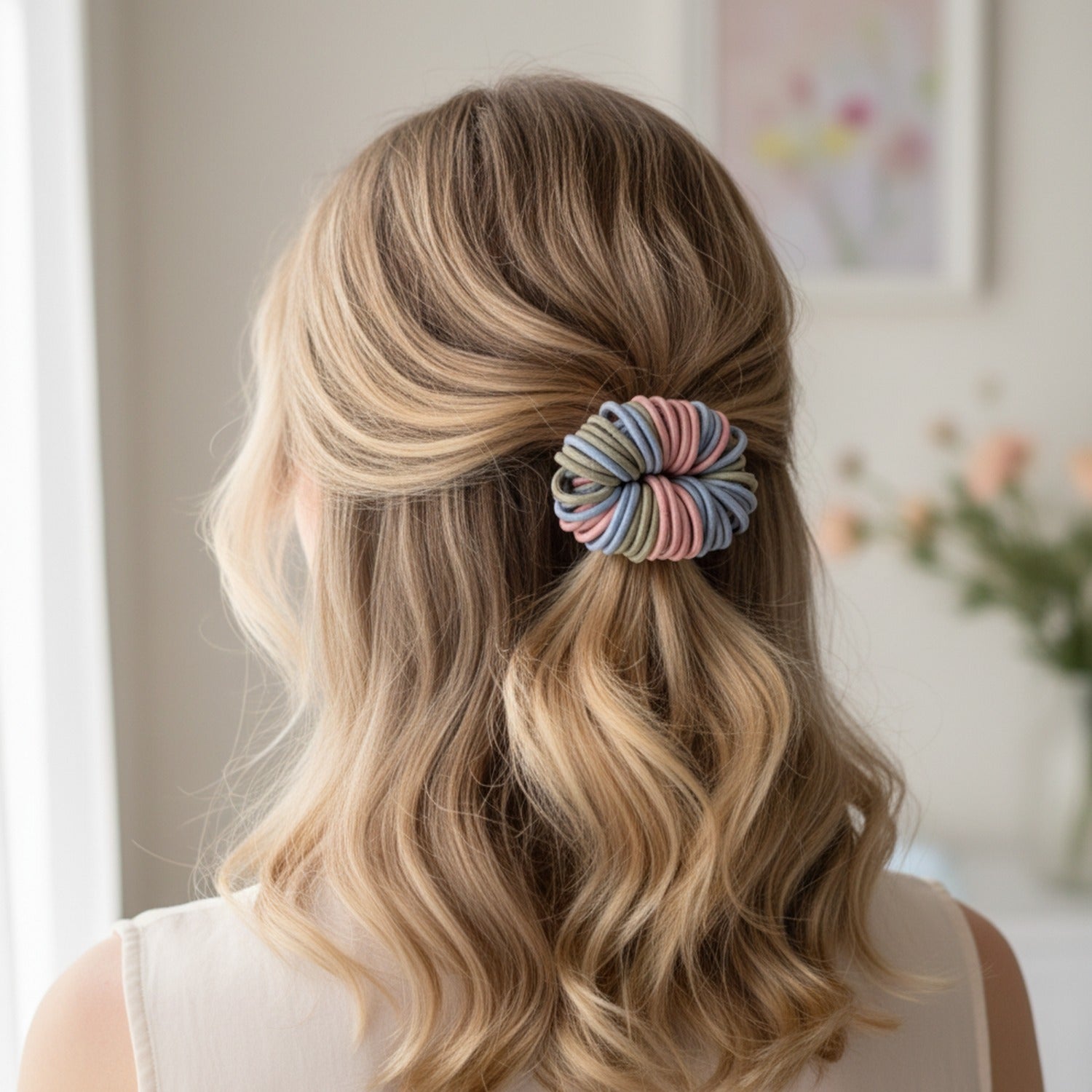 Spark Hair Elastics Multi-Color Flower Design Pack