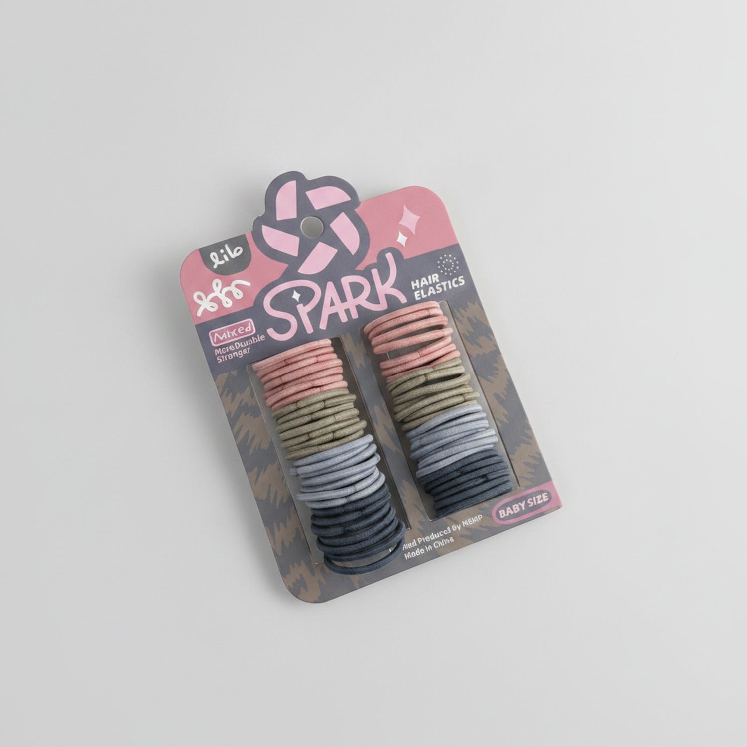 Spark Hair Elastics Multi-Color Flower Design Pack