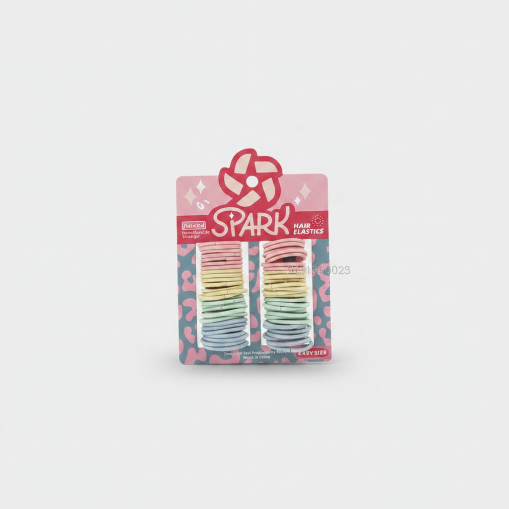 Rainbow Pastel Hair Elastics Baby Size Set