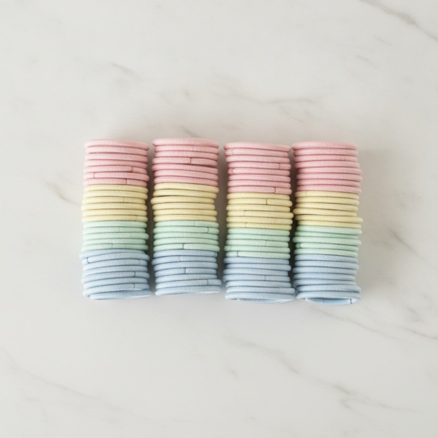 Rainbow Pastel Hair Elastics Baby Size Set