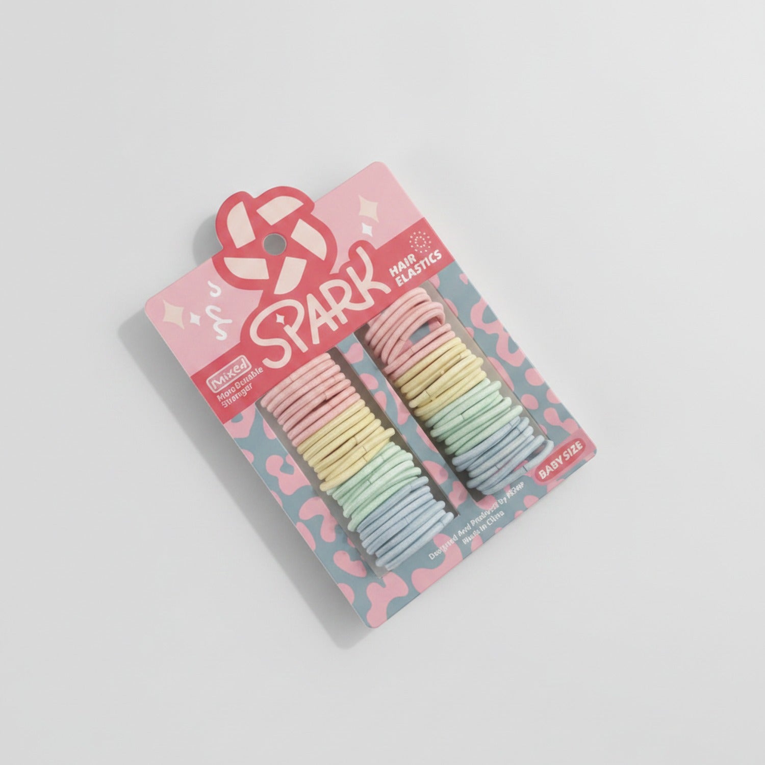 Rainbow Pastel Hair Elastics Baby Size Set