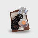 Black Velvet Scrunchies Set with Water Bottle