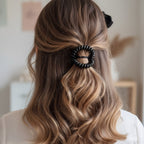 Black Velvet Scrunchies Set with Water Bottle