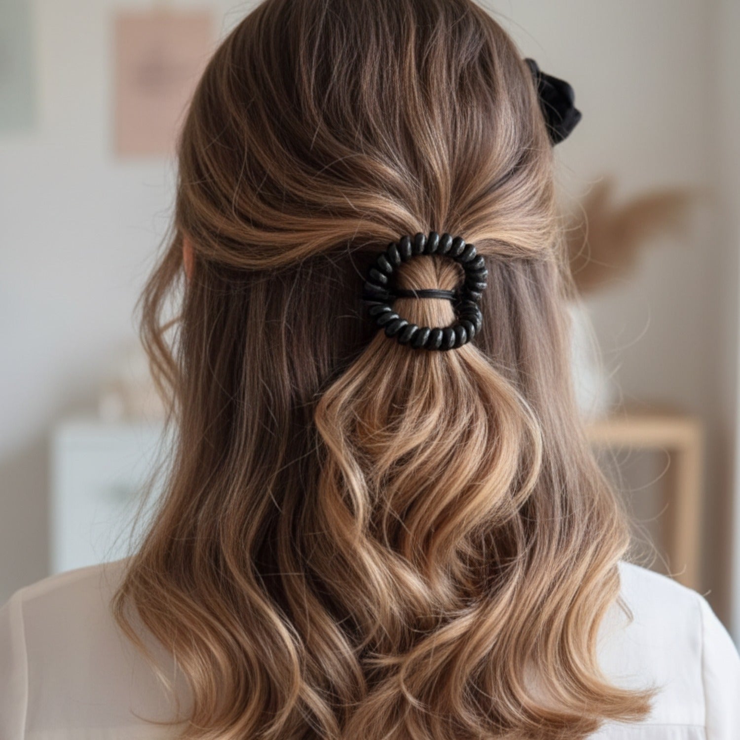 Black Velvet Scrunchies Set with Water Bottle