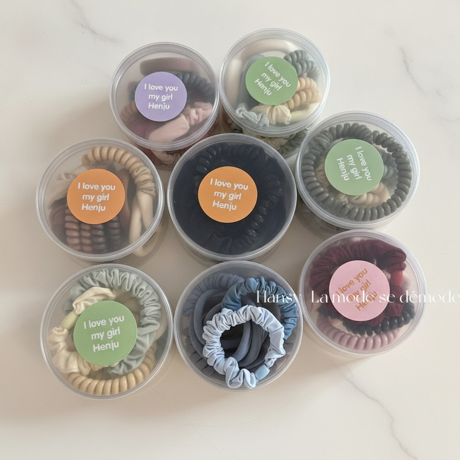 Chocolate Spiral Hair Ties & Scrunchies Set