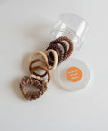 Chocolate Spiral Hair Ties & Scrunchies Set – hair accessories (view 1)