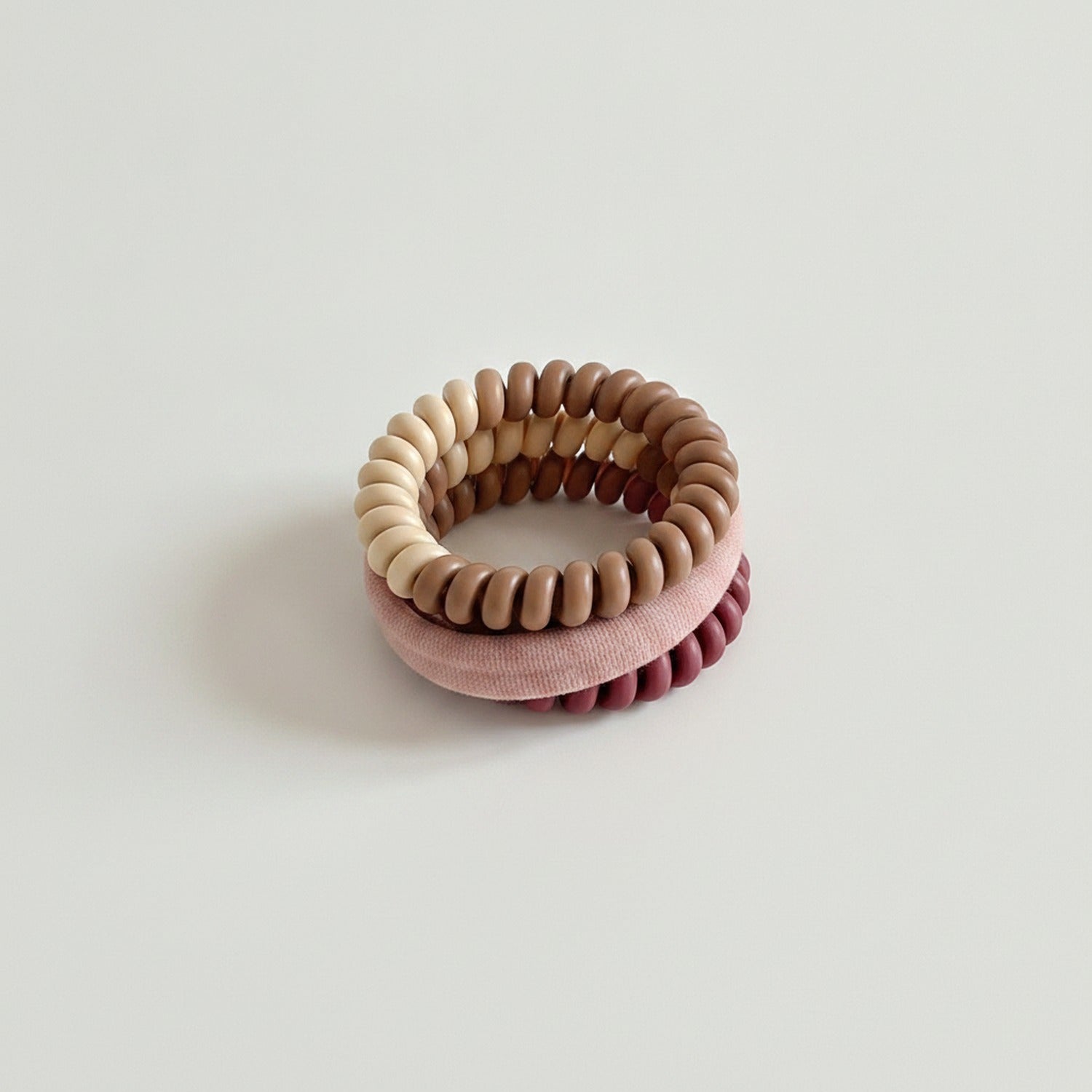Chocolate Spiral Hair Ties & Scrunchies Set
