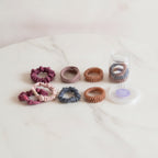 Spiral Hair Ties Scrunchies Set With Storage Case – hair accessories (view 2)