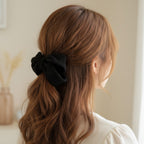 Black Ribbed Knit Hair Tie Set