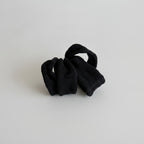 Black Ribbed Knit Hair Tie Set – hair accessories (view 1)
